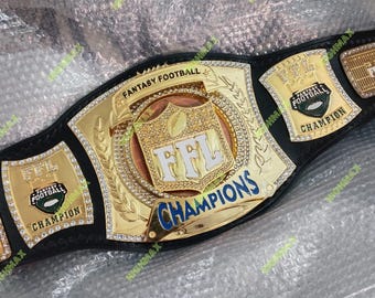 Pas mistrzowski Fantasy Football | Pas FFL Spinner | Niestandardowe trofeum Fantasy League | Nagroda dla zwycięzcy ligi | Prezent dla fanów futbolu