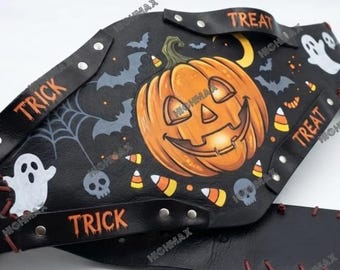 Pasek do kostiumu na Halloween | Spersonalizowany skórzany pasek do cosplayu | Akcesoria do kostiumu czarownicy pirata wikinga w stylu steampunk w stylu średniowiecznym