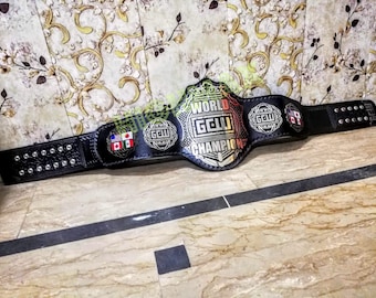 World GCW (Game Changer Wrestling) kampioenschapstitelriem Echt leren band