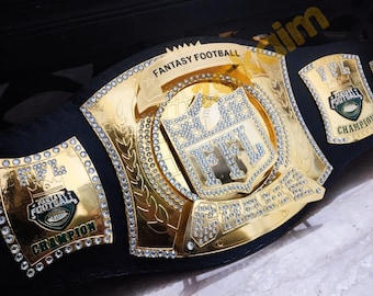 Fantasy Football Championship-riem, Super Bowl-spinner fantitel geïnspireerd aangepast ontwerpcadeau voor FFL-fans