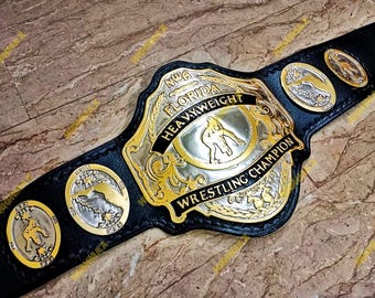 NWA Florida Zwaargewicht worstelkampioen scheepsriem 4 mm zinken plaat echt slappe leren band met handgereedschap