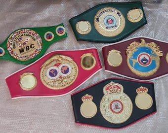 WBC, iBF, iBO, WBO, WBA Boxing Championship titelriemen set van 5 – 3D-replicacollectie voor volwassenen"