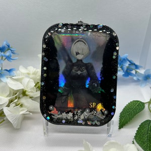 Anime apocalyptic waifu full card shaker keychain