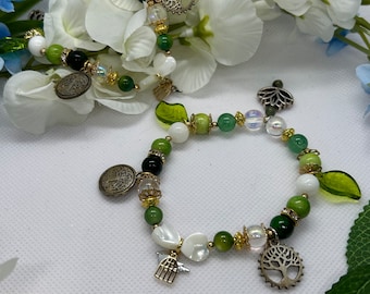 Nahida inspired semiprecious stone bracelet