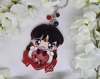 Magical Mars heart shaker keychain