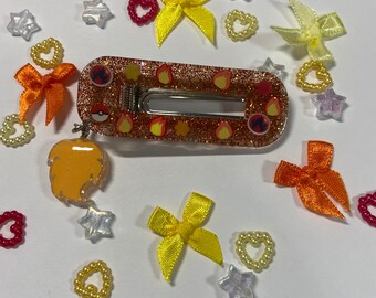 Flareon inspired hair clip