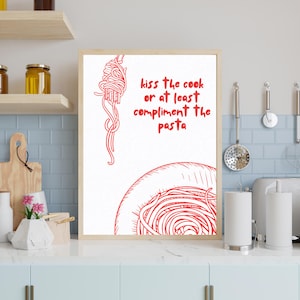 Pasta Kitchen Wall Art Print: Food Lover Decor (Digital Download)