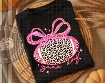 Leopard Heart Bow PNG: Coquette Valentine's Day Sublimation Design (Digital Download)
