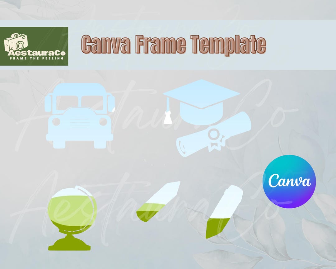 Graduation Photo Frame Canva Template | Custom Class of 2025 Picture ...