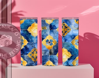 Boho Raccoon 20oz Skinny Tumbler Wrap PNG | Colorful Floral Raccoon Sublimation Design | Animal Print Tumbler | Digital Download, wildlife