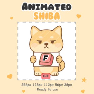 Animated Twitch emote | Dog emote for Twitch Chat, Discord server, chibi emote, Stream emote, cute emote, Shiba Inu emote