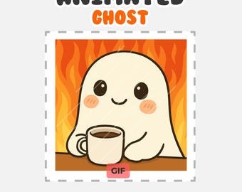 Animated Ghost It's Fine Emote: Twitch/Discord Stream Overlay (GIF Download
