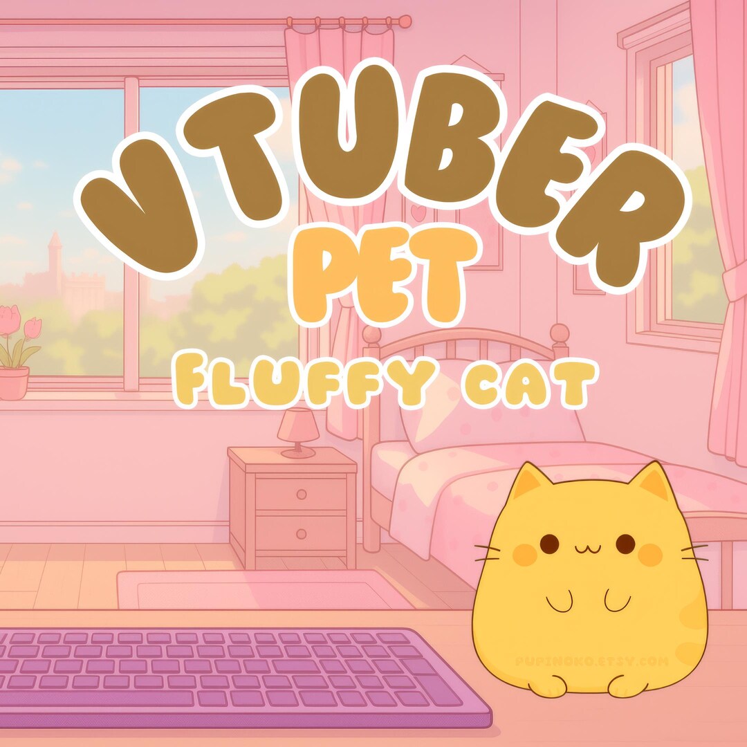 Animated Cat Pngtuber Pet: Looping Stream Overlay (webm Download - Etsy