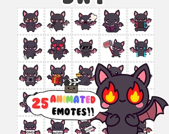 Emotes animados de murciélagos para Twitch: recursos para transmisiones de Halloween, Discord, Kick (GIF)