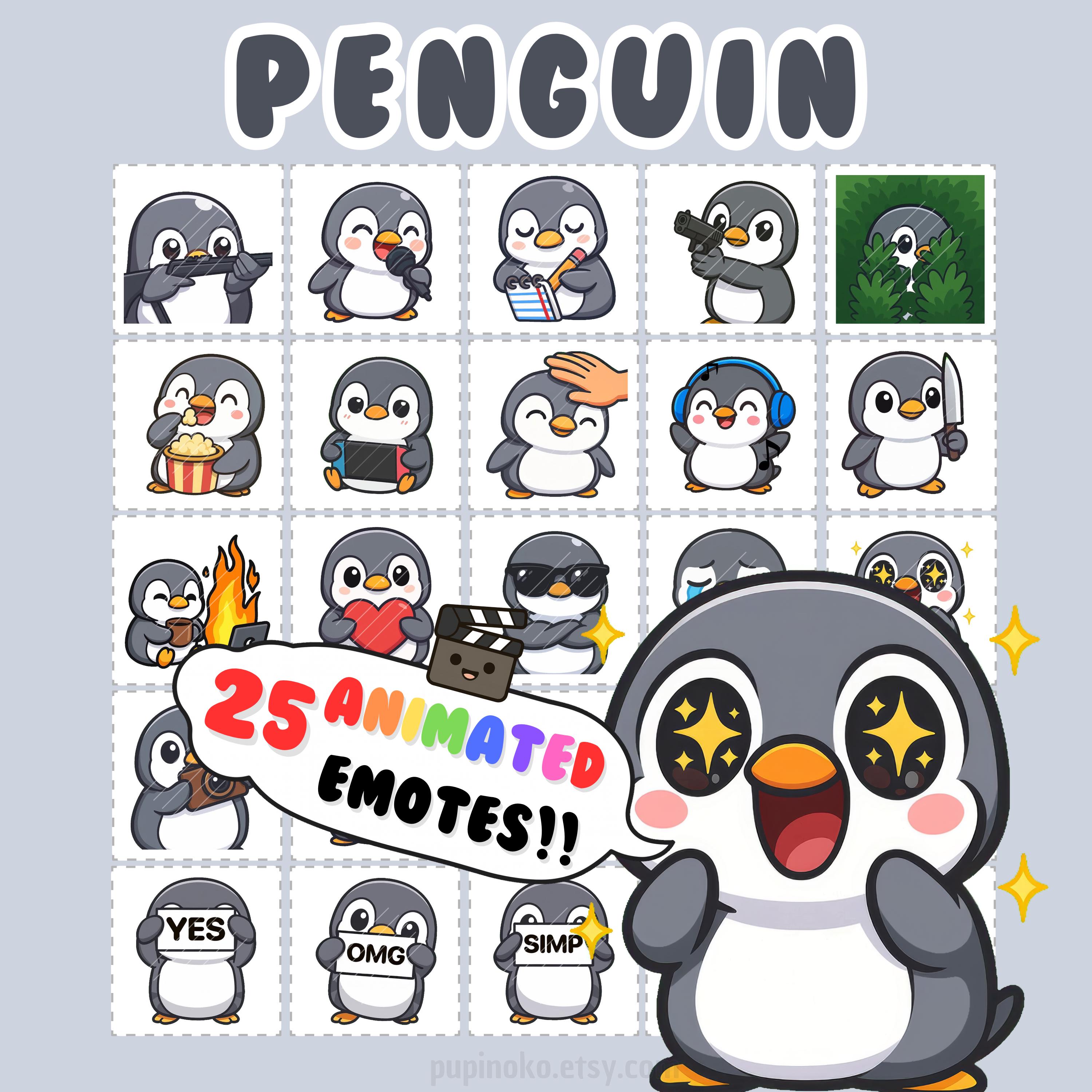 Cute chibi penguin - Etsy México, image size:3000x3000