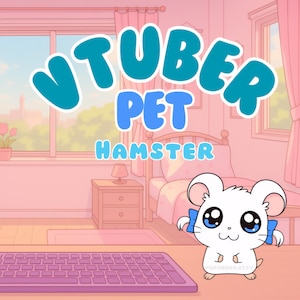 Animated Hamster | 45secs loop Animation, Stream Pet for Vtuber | PNG Tuber Asset, Twitch Overlay, Vtuber Accessories, Hamster Stream Pet