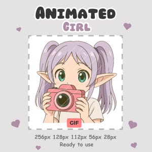 Animated Mage Elf Emote: Twitch/Discord Chibi Girl (Digital Download)