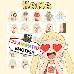 Twitch emotes bundle pack | 25 cute animated emotes for Twitch Chat & Alerts | chibi emotes, stream emotes, cute emotes, girl emotes