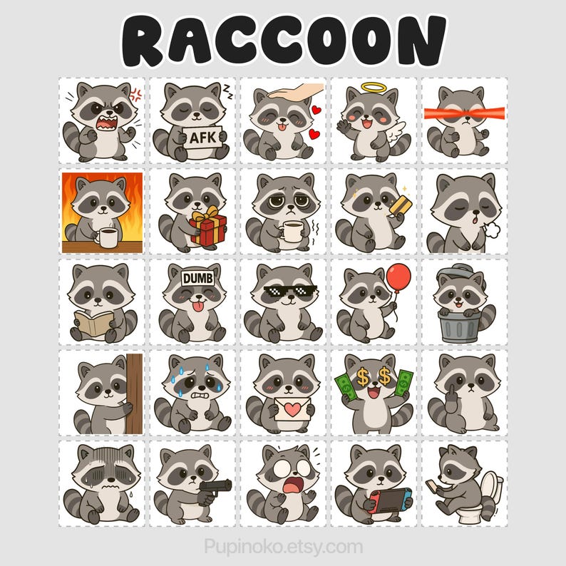 Raccoon Twitch Emotes Bundle Discord Stream Chat PNG Etsy raccoon-twitch-emotes-bundle-discord-stream-chat-png-etsy