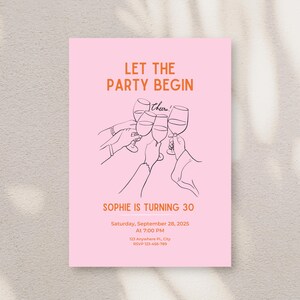 30th Birthday Invitation Template | Birthday Invitation Template | Editable Canva