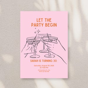 30th Birthday Invitation Template | Birthday Invitation Template | Editable Canva