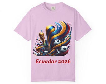 Ecuador 2026 Soccer T-Shirt, Garment-Dyed Cotton Tee
