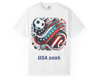 Camiseta de fútbol de EE. UU. 2026, camiseta deportiva teñida en prenda, ropa para la Copa del Mundo.