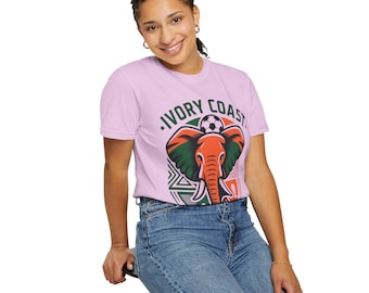 Camiseta para torcedor da seleção da Costa do Marfim, roupa da Copa do Mundo, modelo casual unissex.
