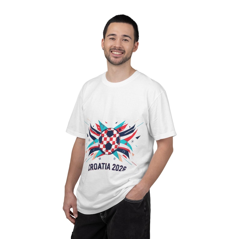 Camiseta com o escudo da seleção croata de futebol para 2026 | Camiseta com o emblema do futebol croata imagem 3