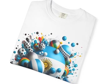 Argentina Soccer Fan T-Shirt, Garment-Dyed Cotton Tee