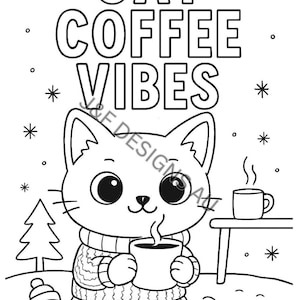 Cute Cat Colouring Pages for Kids | 5-Page Printable Cat Colouring Bundle | Digital Download | Toddler & Preschool Activity.