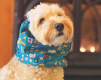 Go Camping Dog Snood for doodle | No-slip Adjustable ear protector for cavalier, cocker spaniel, Springer | Adventure dog | Cotton dog snood
