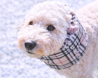 Waterproof fleece dog snood for Cavalier, Dog winter hoodie for Cocker Spaniel, Ear Protection XS~L