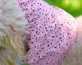snood for cocker spaniel, "Summer Freckles", handmade ear cover for Cavalier, Doodle, Basset, 3 colors