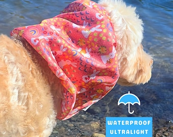 Waterproof Dog Snood for Cocker Spaniel, Doodles, Long Ear Cover for dog, Bunny Print