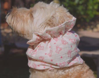Gorro de verano para perros de cocker spaniel inglés y doodle, cubreorejas transpirable para perros de orejas largas, osito de peluche rosa, algodón muselina, ajustable.