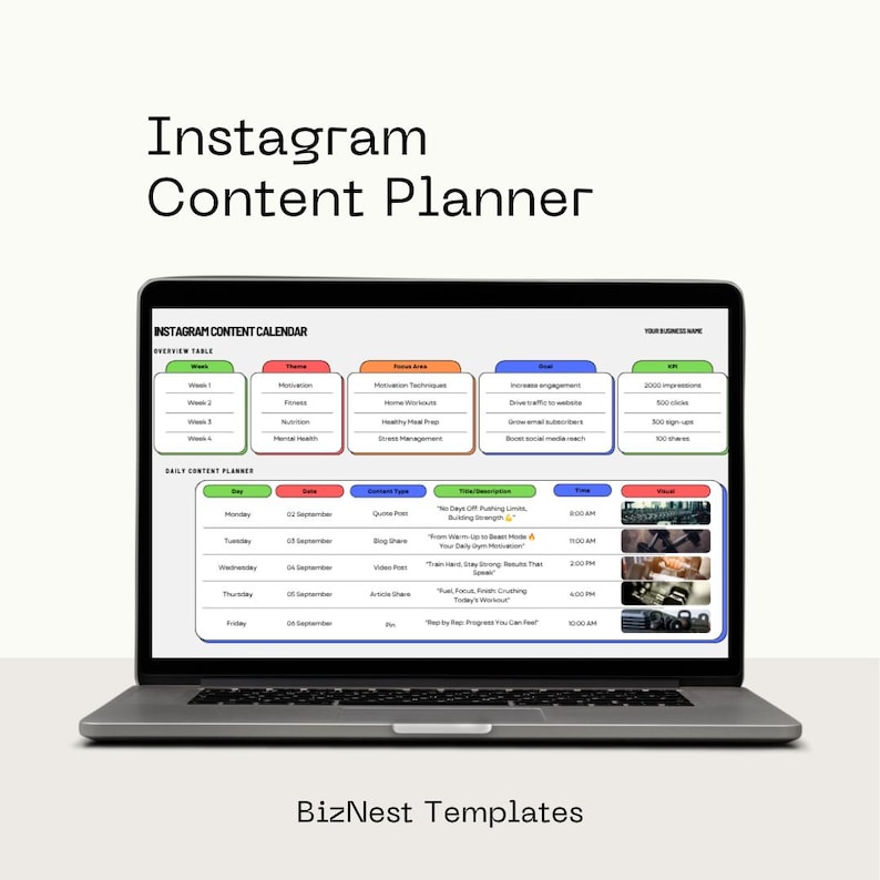 Instagram Content Planner – Canva Template for Post & Story Planning - Etsy