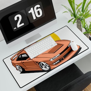 Jdm Silvia S14 Car Desk Mat - Ideal for Gamers and Car Enthusiasts, Gifts for Students and Office Decor, Anime and Gamer Desk Accessories