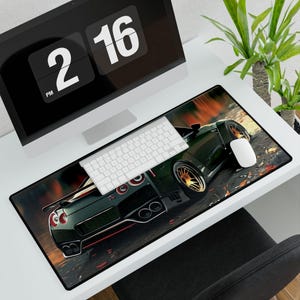 Jdm Gtr R35 Gaming Desk Mat for Automotive Enthusiasts | Customizable Office Decor, Gamers&#39; Mouse Pad, Car Lovers Gift, High-Performance