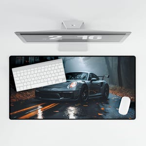 Premium Porsche Gt3 Rs Car Gaming Desk Mat | Perfect Gift for Auto Enthusiasts, Office Decor, Home Office, Car Lovers, Workstation Accessory