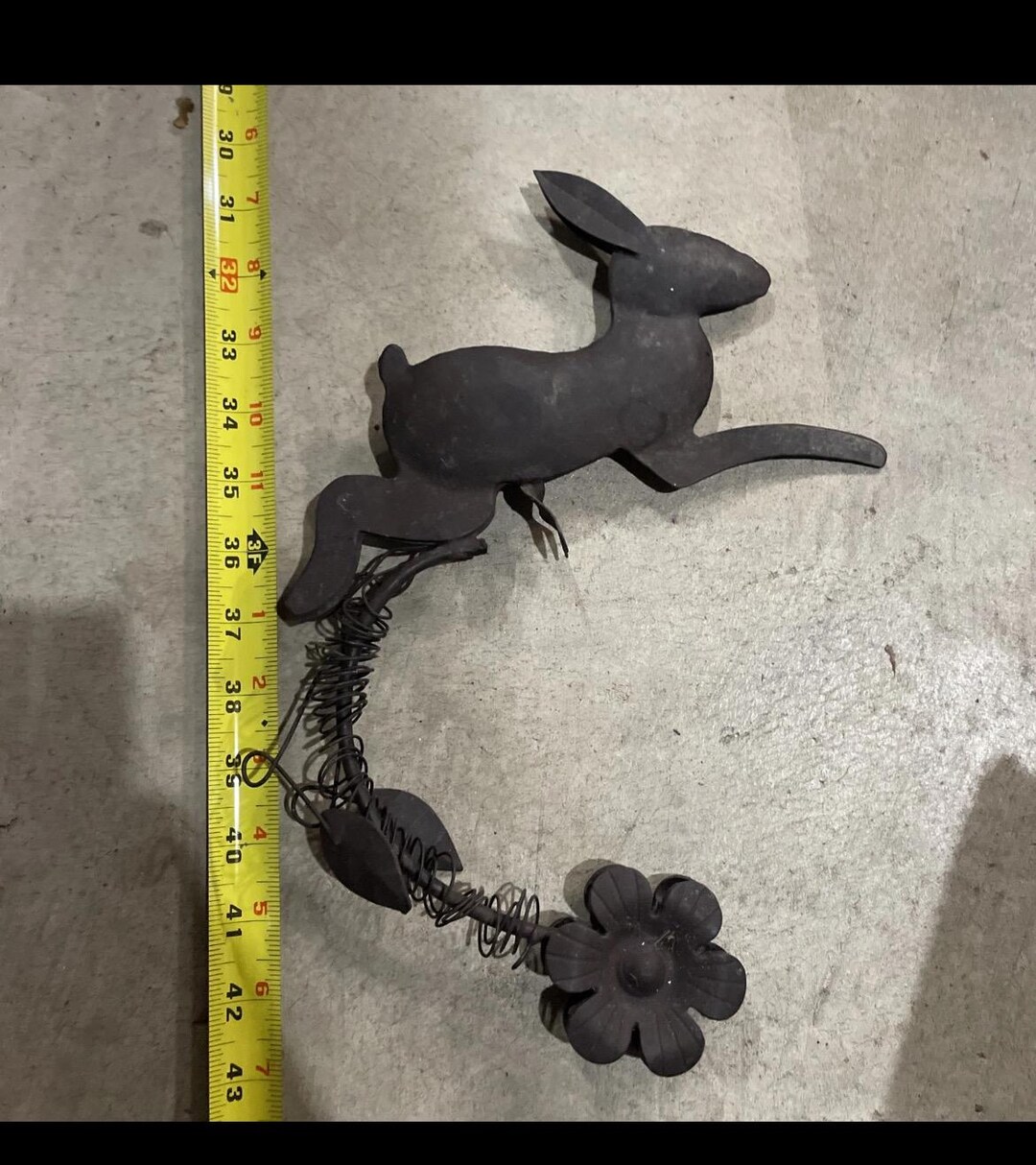 Vintage Metal Jumping Rabbit Garden Art - Etsy