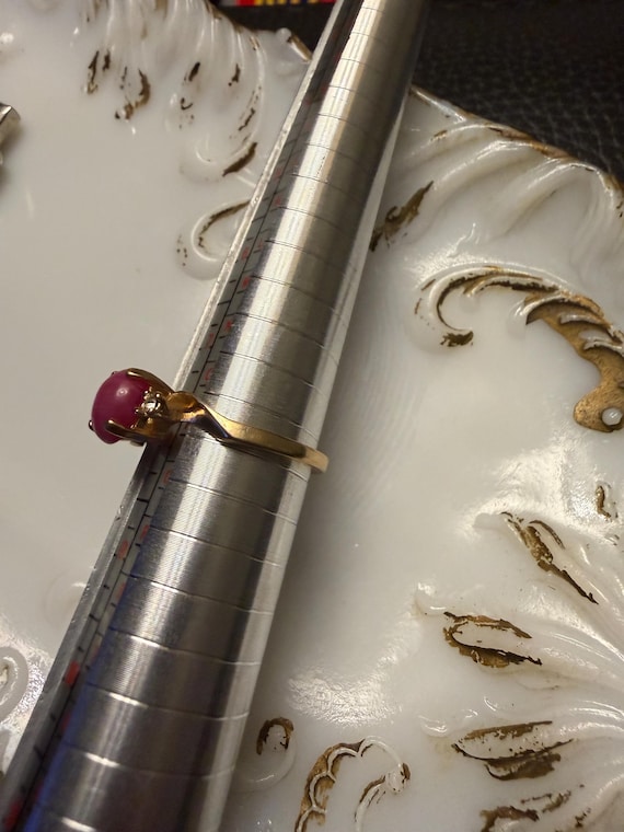 Vintage 18 k HEGP ruby ring - image 4