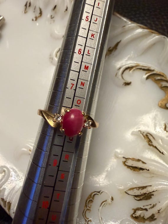 Vintage 18 k HEGP ruby ring - image 1