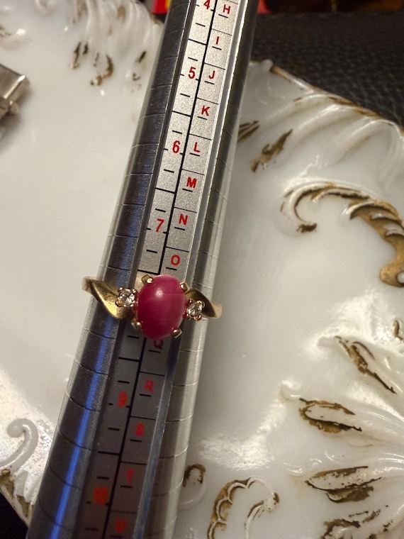 Vintage 18 k HEGP ruby ring - image 2