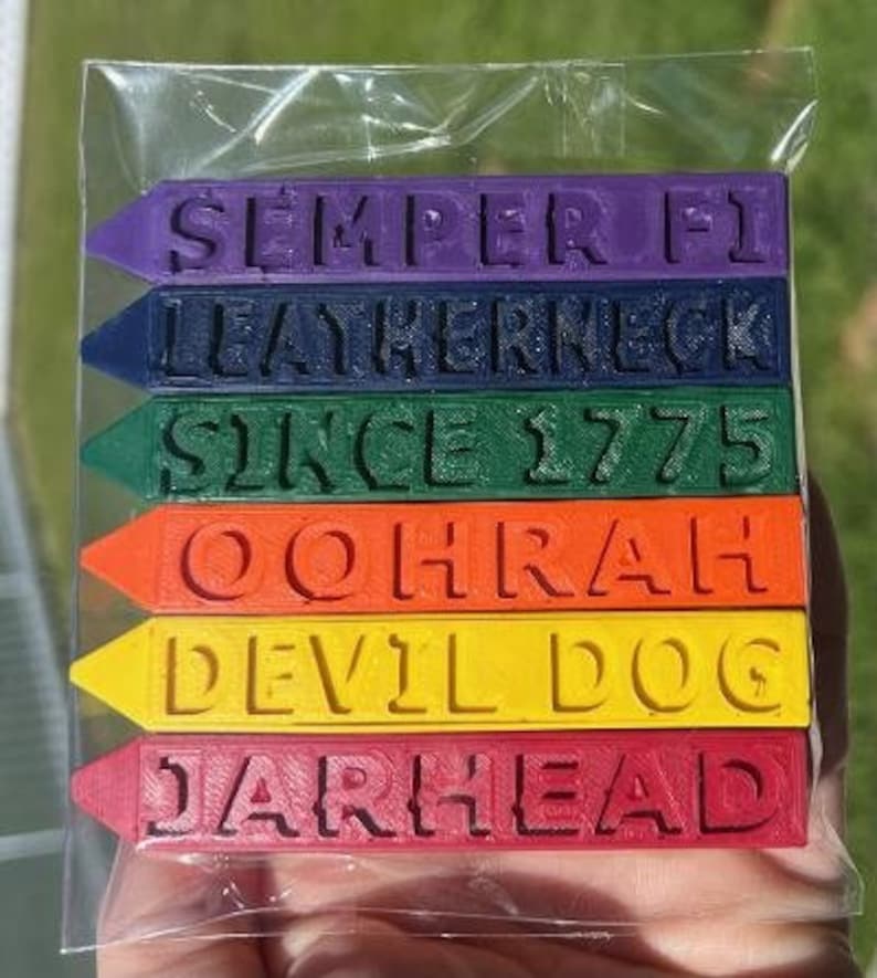 USMC Marine Corps Crayons 10 Different Crayons to Choose From Etsy