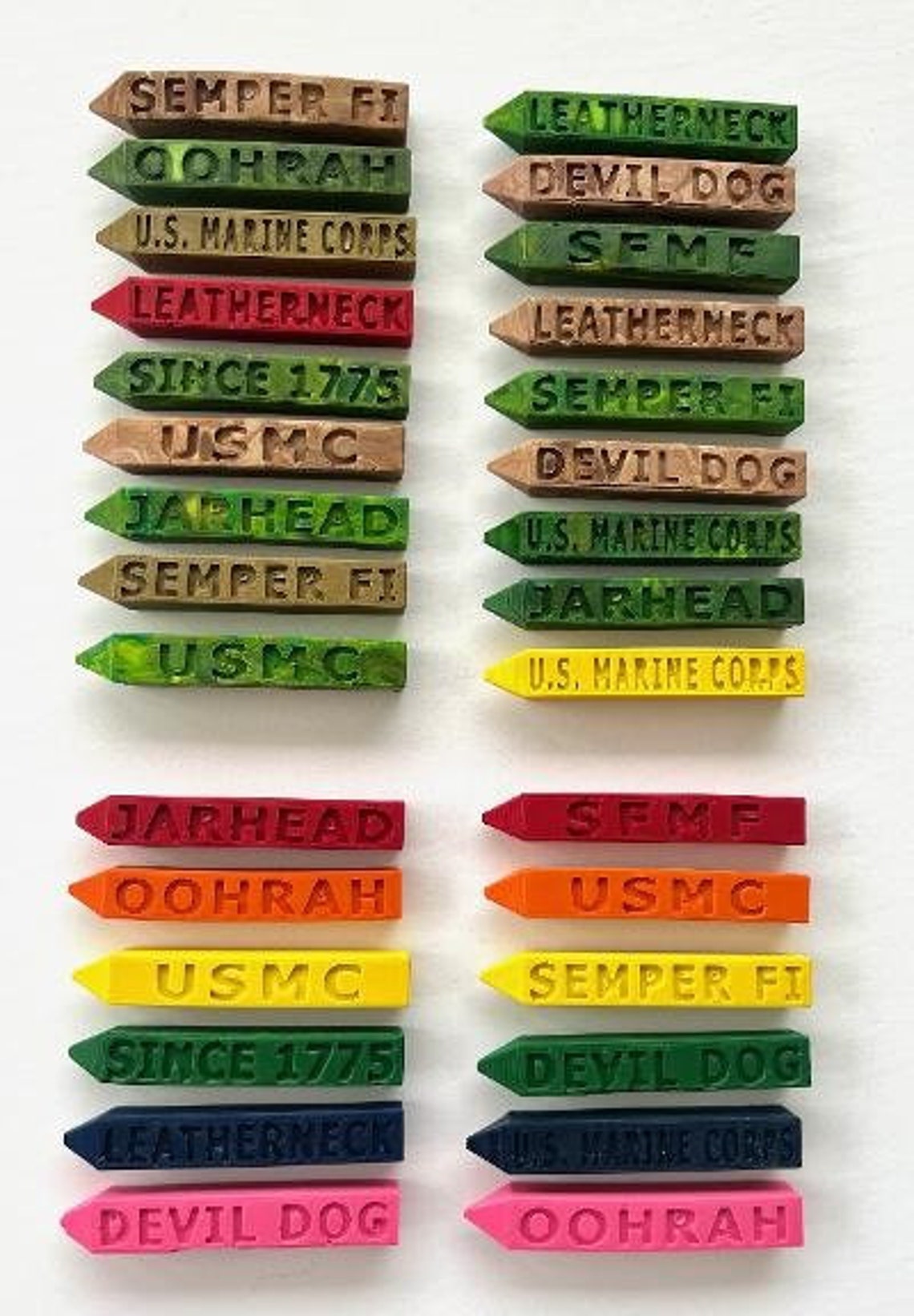 USMC Marine Corps Crayons 10 Different Crayons to Choose From Etsy