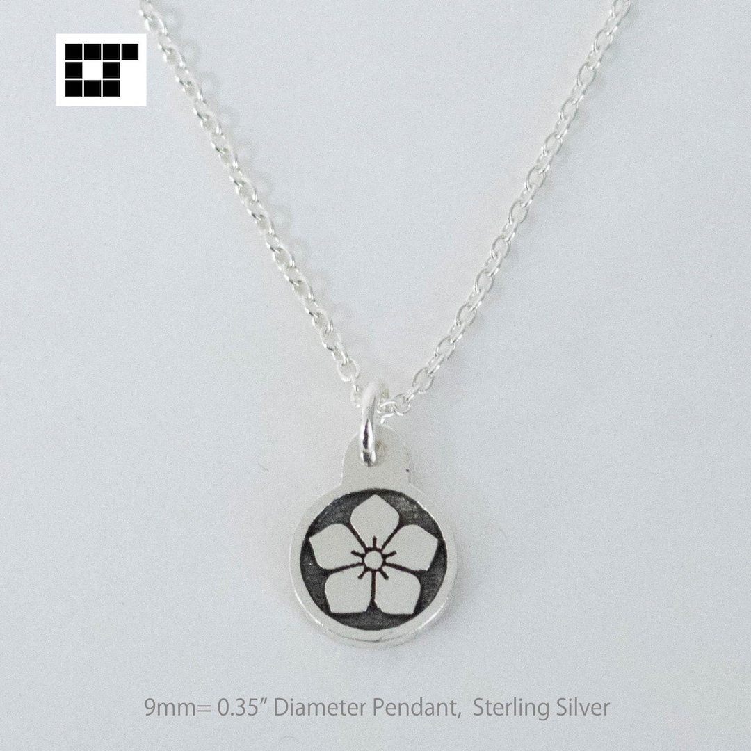 Tiny Pendant - Maruni Bell Flower - 丸に桔梗 - Japanese Kamon Pendant - Etsy