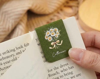 Custom Magnetic BookMark, Leather Bookmark For Bestie, Personalized gift for her teacher, Best Friend Gift, Book lover gift, Graduation Gift