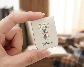 Personalizowana zakładka magnetyczna, spersonalizowana skórzana zakładka, prezent dla najlepszego przyjaciela, prezent dla czytelnika, prezent dla nauczyciela, dodatek do książki, prezent na ukończenie szkoły