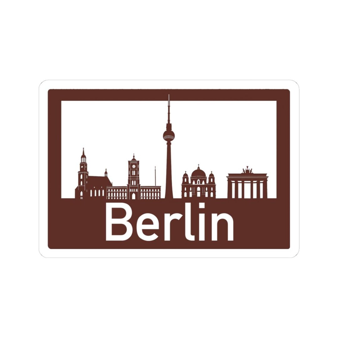 Berlin Skyline Kiss-cut Stickers, Travel Decor, Laptop Stickers ...